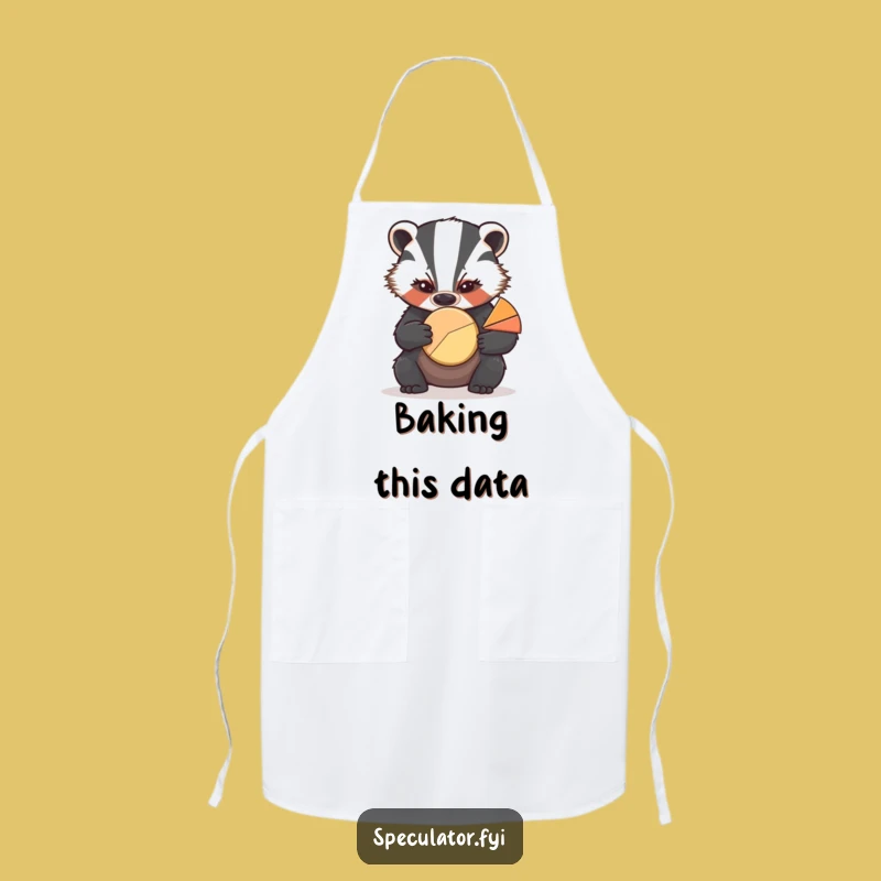 Funny Badger Pie Chart Apron: Analyze Your Cooking, Great Gift