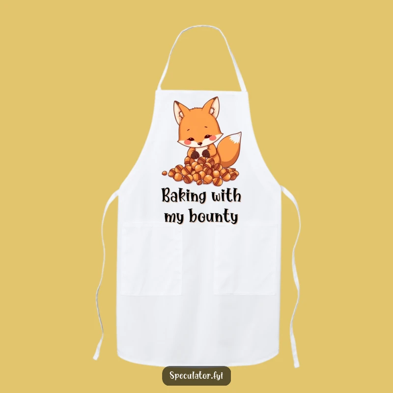 Funny Fox Acorn Counting Apron - Cook with Foxy Resourcefulness