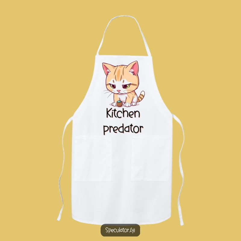 Funny Cat Focus Apron - Cook with Feline Precision