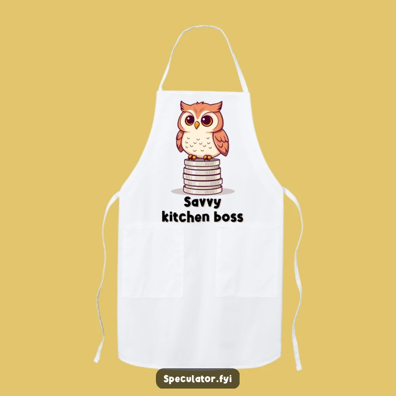 Funny Curious Owl Budget Apron - Hilarious Kitchen Protector
