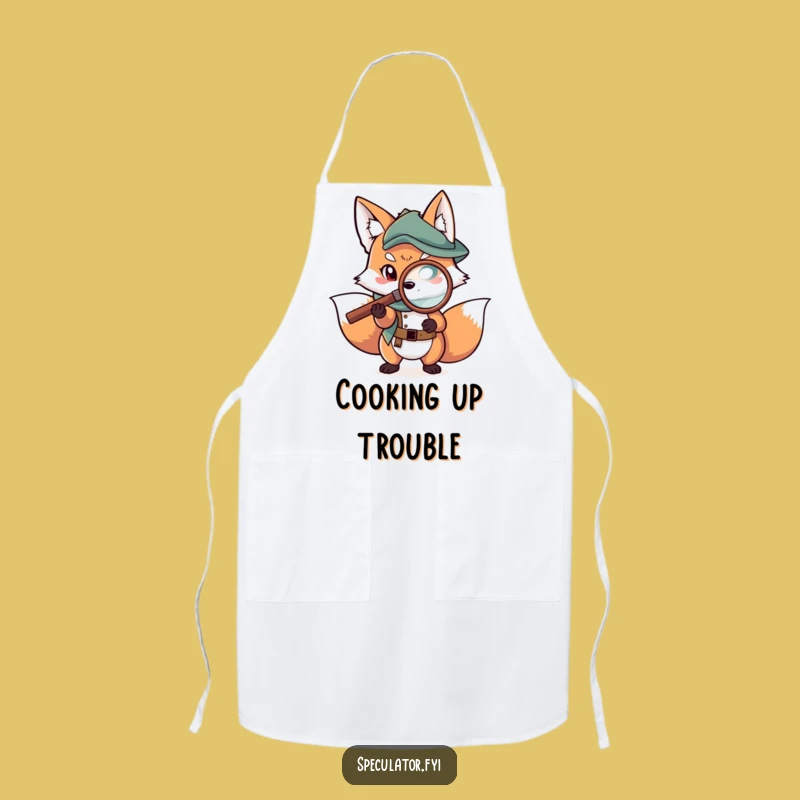 Funny Fox Map Apron: Cook Up Your Next Masterpiece!