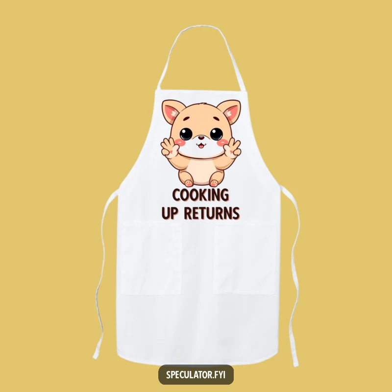Funny Kawaii Chef Trader Apron - Buy Low Sell High Animal Kitchen Gift