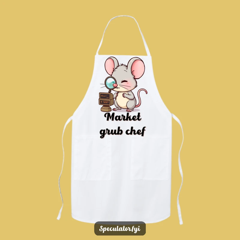 Funny Mouse Finance Apron: Clever Chef Character, Perfect Funny Gift
