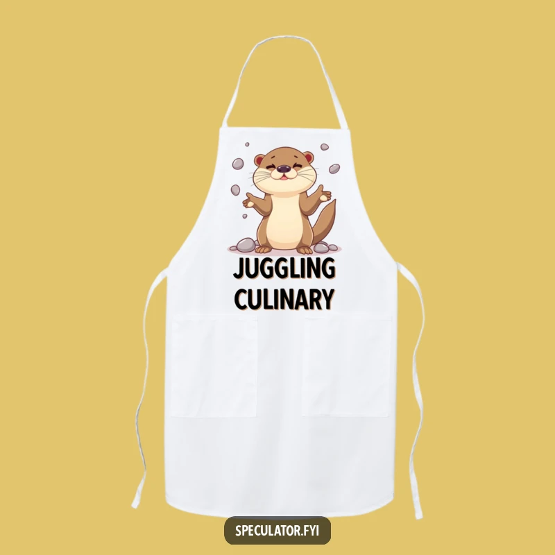 Funny Otter Juggling Apron - Cook with Playful Dexterity