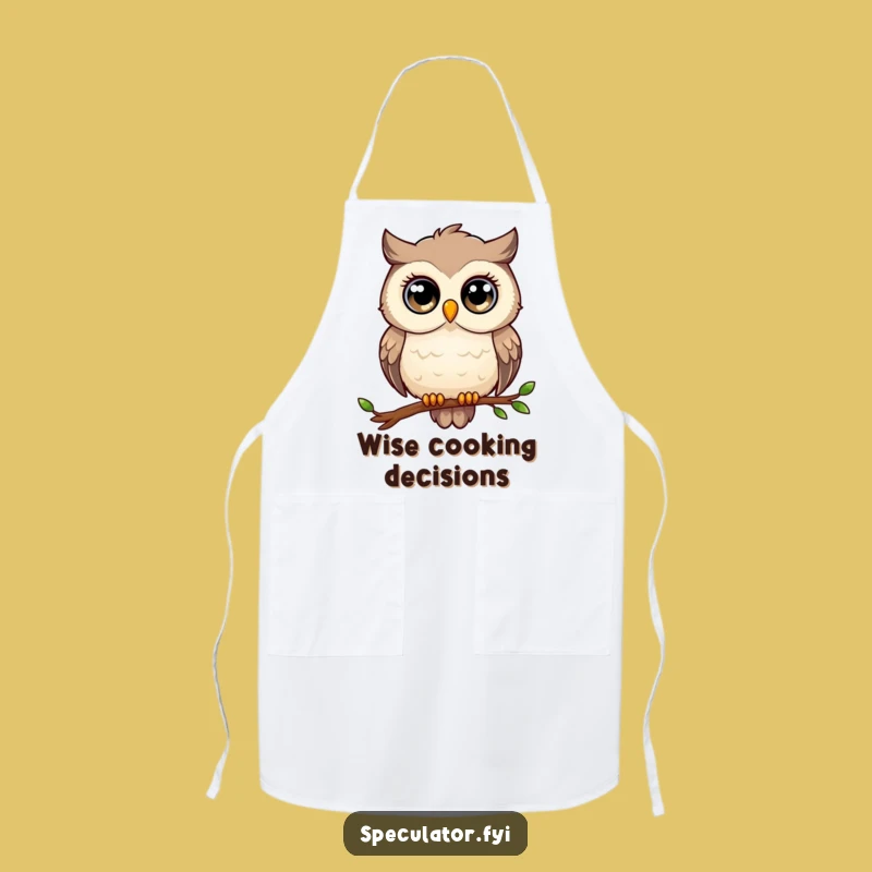 Funny Owl Apron: Wise Chef, Culinary Thoughtful Gift for Cooks
