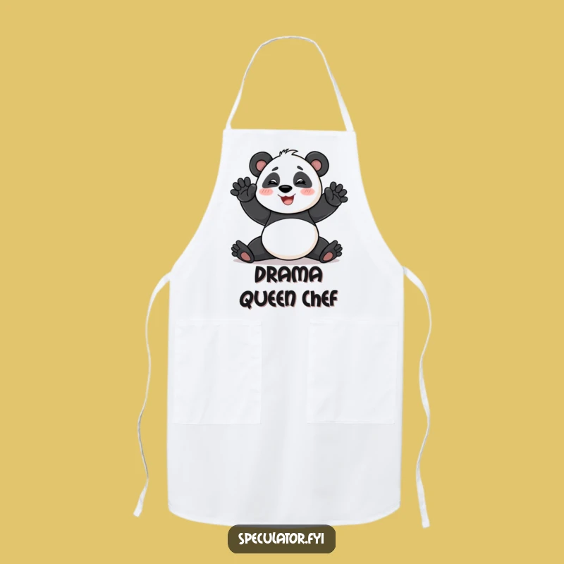 Funny Panda Apron: Dramatic Pose Fun, Ideal Gift for Bakers