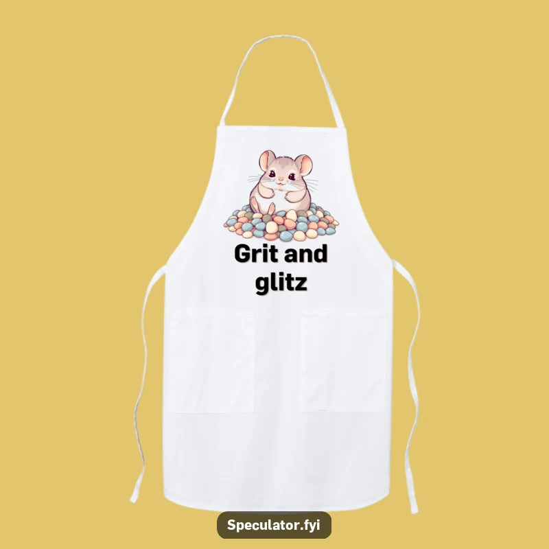 Funny Playful Chinchilla Pebble Apron - Cook with Cheer!