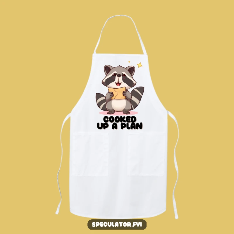 Funny Raccoon Treasure Map Apron - Cook Up Laughs Hilariously!