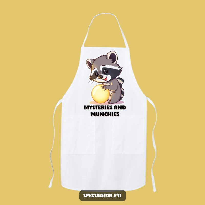 Funny Happy Raccoon Orb Apron - Cook with Curiosity!