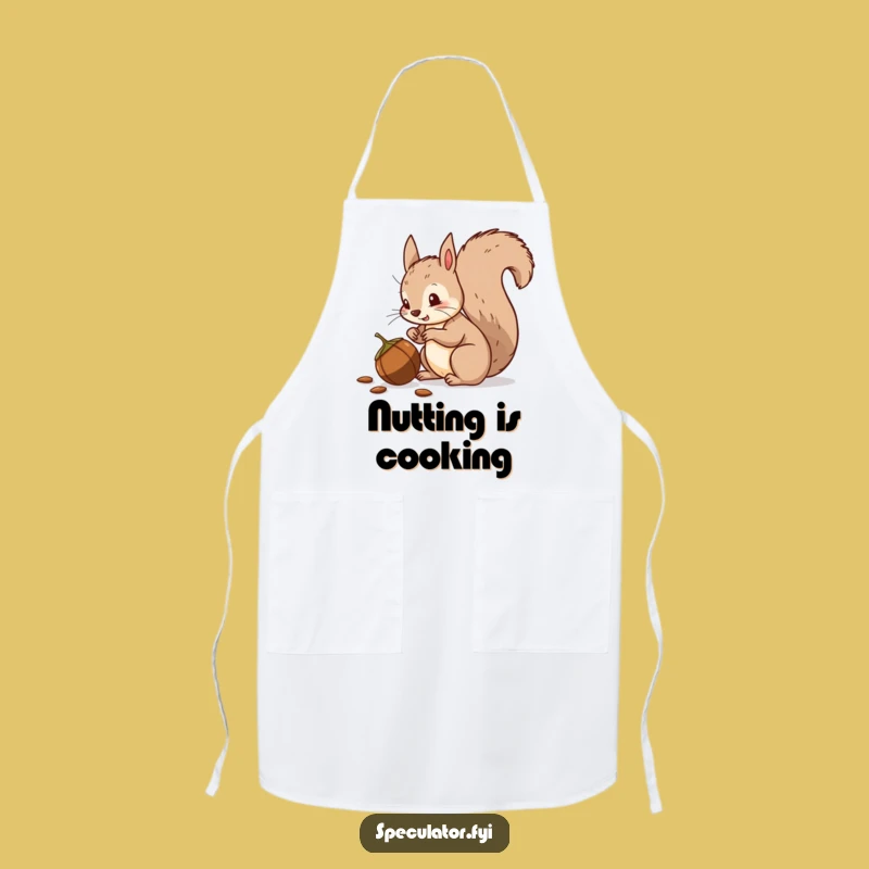 Funny Squirrel Apron: Suspicious Chef, Culinary Humor Gift for Cooks