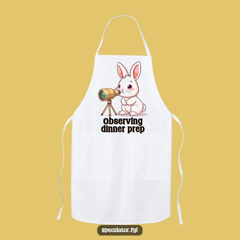 Funny Curious Bunny Apron: Little Explorer Chef Gift