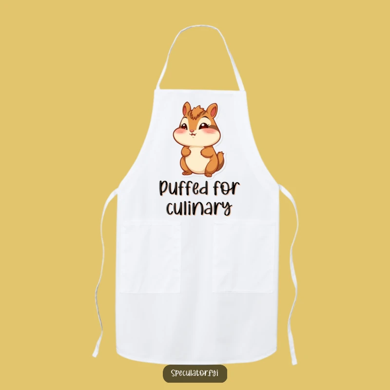 Funny Chipmunk Apron: Cheerful Chef, Culinary Wonder Gift for Cooks