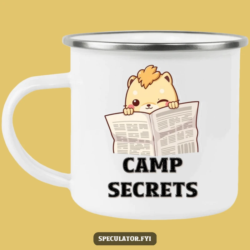 Funny Peeking Creature Camping Mug: Mysterious Sips of Adventure