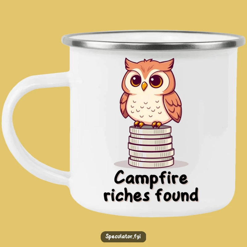 Funny Curious Owl Campfire Mug - Durable, Wise Outdoor Gift