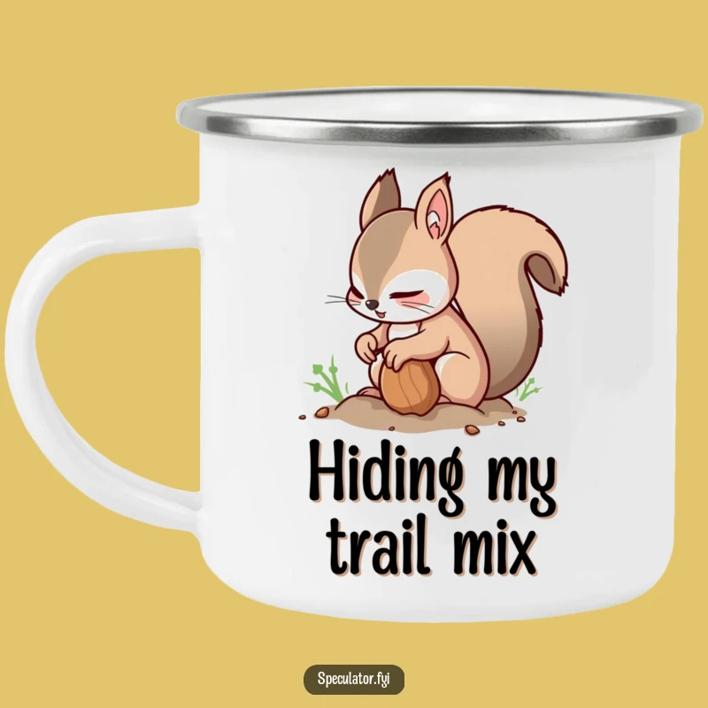 Funny Squirrel Nut Burying Camping Mug - Adventure Fuel for the Busy