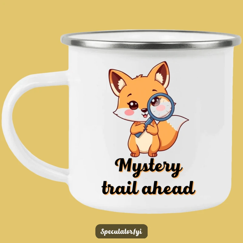 Funny Fox Detective Camping Mug: Adventure Investigator Cup Gift