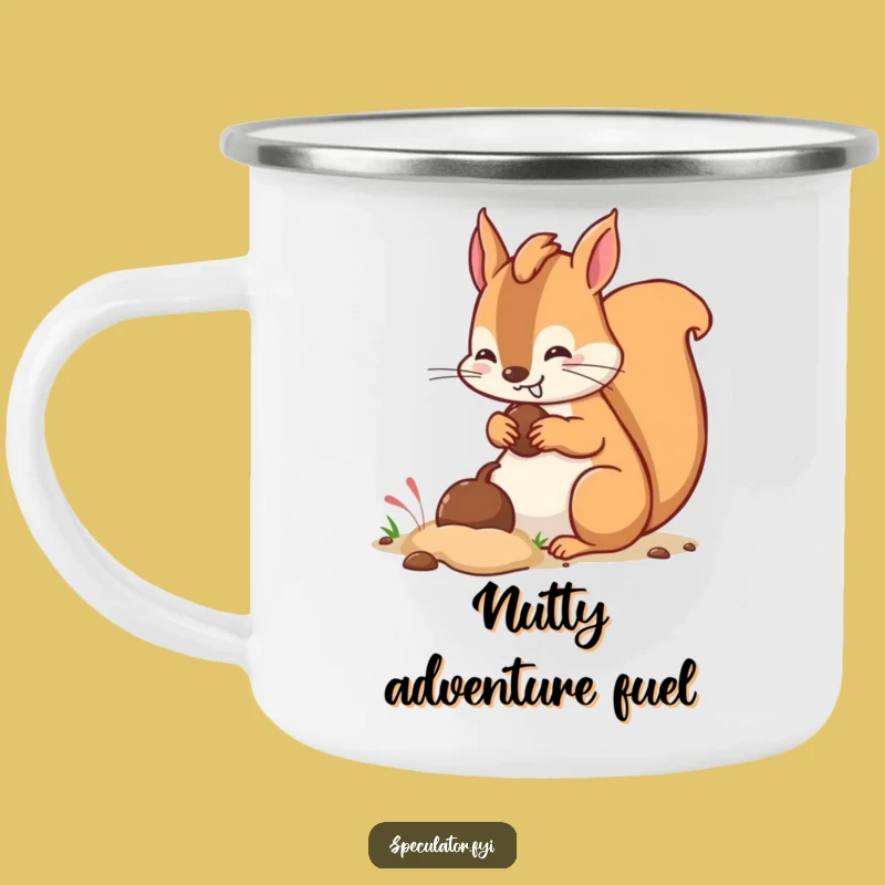 Funny Kawaii Squirrel Burying Nut Camping Mug - Outdoor Funny Gift!