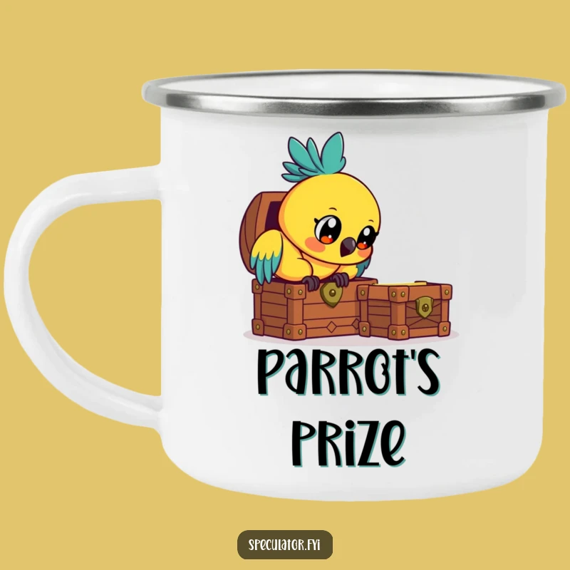 Adventure Funny Parrot Treasure Camping Mug - Avian Explorer Drinkware Gift