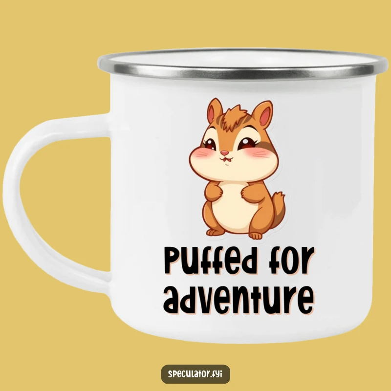 Funny Chipmunk Camping Mug: Cheerful Explorer, Humorous Outdoor Wonder Gift