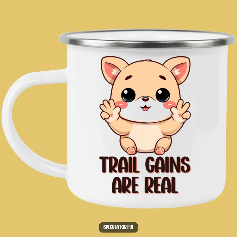 Funny Kawaii Campfire Trader Mug - Buy Low Sell High Animal Outdoors Gift