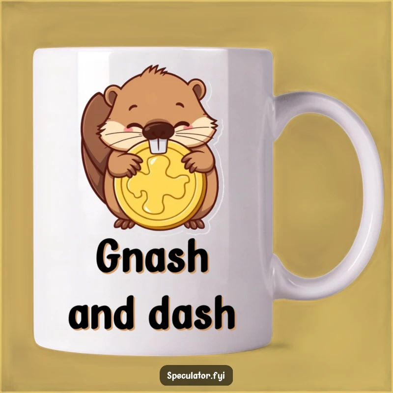 Funny Beaver Coin Mug: Determined Grinder's Gift for Ambitious Go-Getters