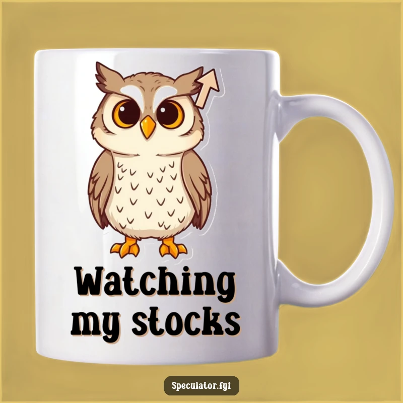 Funny Curious Owl Arrow Mug: Wisdom Seeking Gift for Analysts!