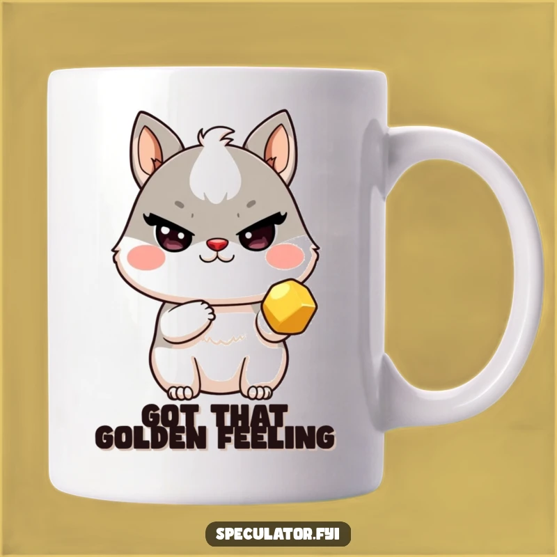 Funny Kawaii Gold Miner Mug - Sly Wink Nugget Collector Gift Idea