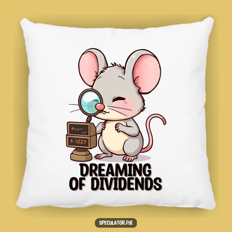 Cute Funny Mouse Finance Pillow: Clever Character Comfort, Perfect Funny Gift