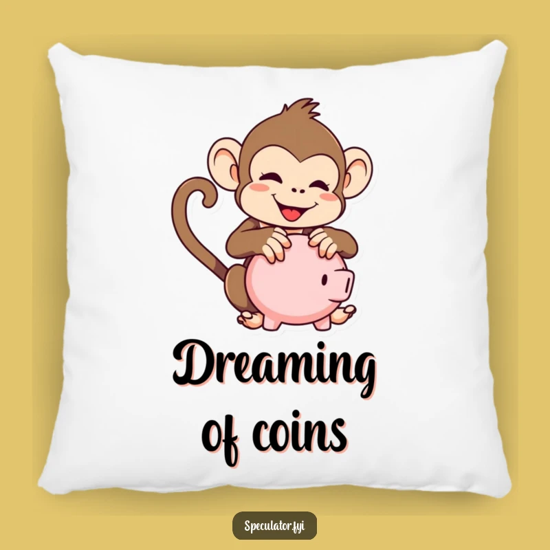 Funny Kawaii Monkey Pillow: Playful Piggy Bank Comfort