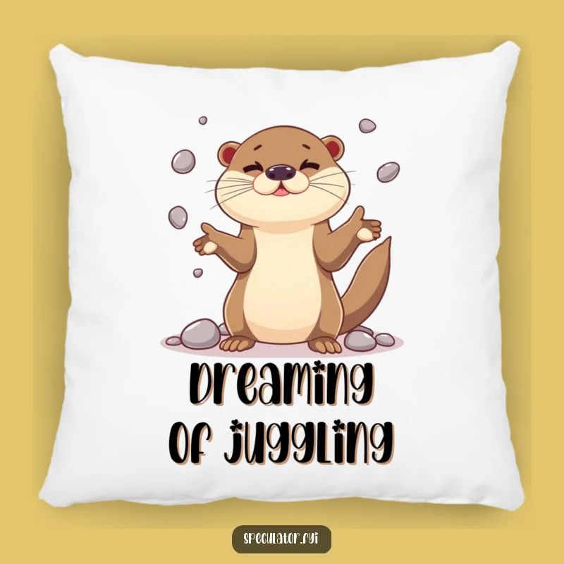 Funny Otter Juggling Pillow - Cozy Up with Aquatic Charm