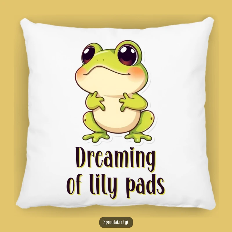 Funny Frog Pillow: Cozy Speculative Hopper Cushion, a Delightful Humorous Gift