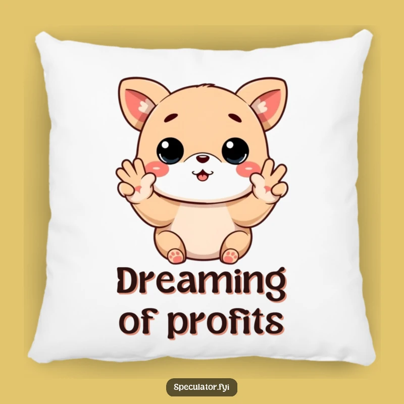 Funny Kawaii Trading Pillow - Cozy Buy Low Sell High Animal Cushion Gift