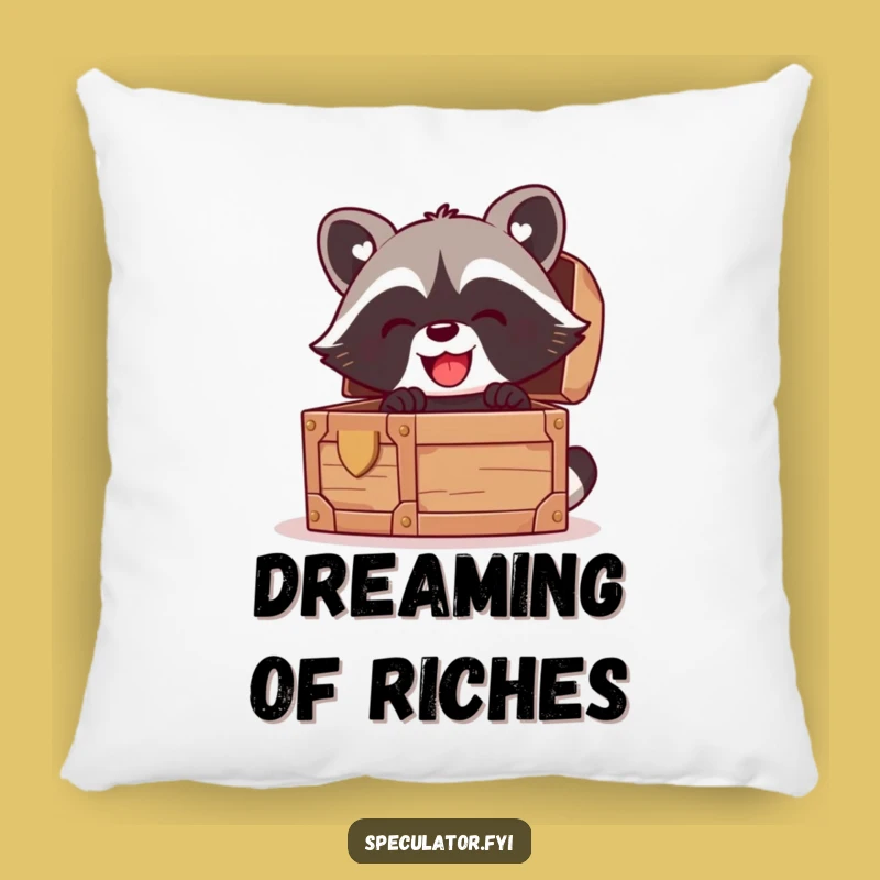 Funny Kawaii Raccoon Pillow: Glee-Filled Treasure Comfort for Your Space