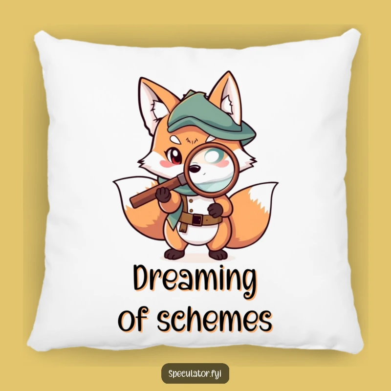 Funny Fox Map Pillow: Snuggle Up With Strategic Comfort!