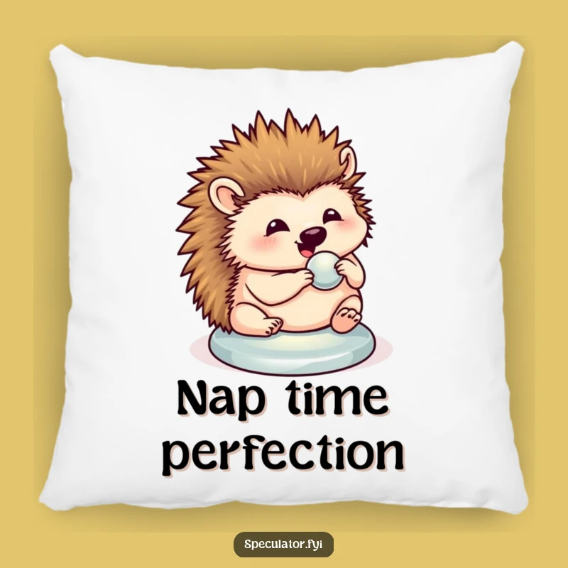 Funny Hedgehog Button Polishing Pillow - Cozy and Adorable Decor!
