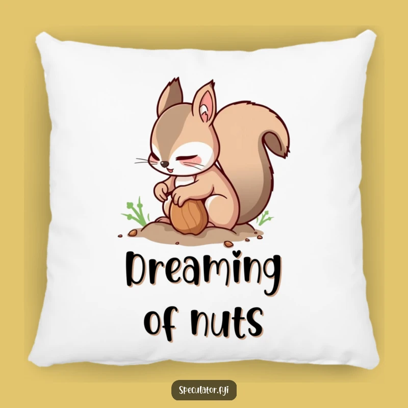 Funny Squirrel Nut Burying Pillow - Cozy Comfort with Nimble Wit