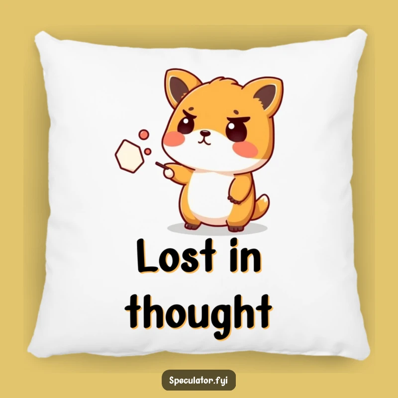 Funny Stubborn Kawaii Animal Pillow - Cozy Gift for the Perplexed