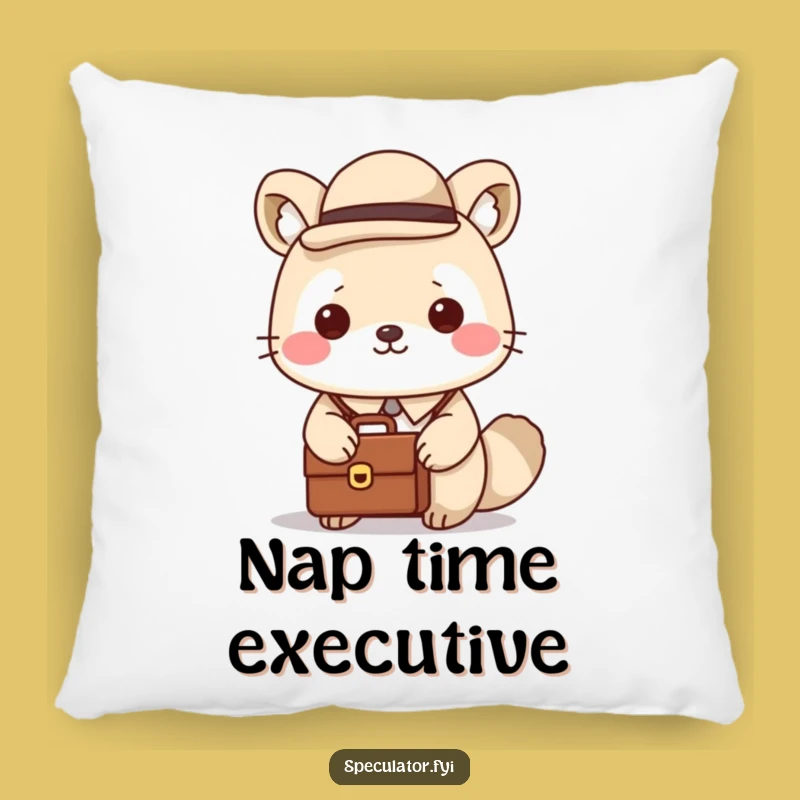 Funny Dapper Kawaii Animal Pillow - Cozy Gift for the Businessman