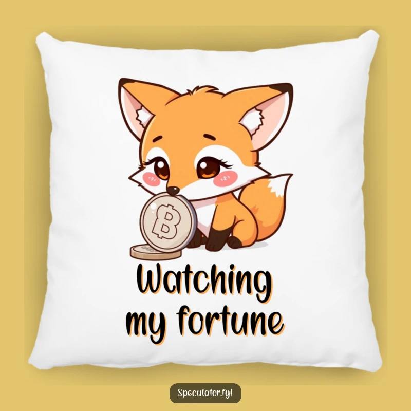 Funny Fox Coin Pillow: Snuggle with Curiosity and Hilarious Comfort!