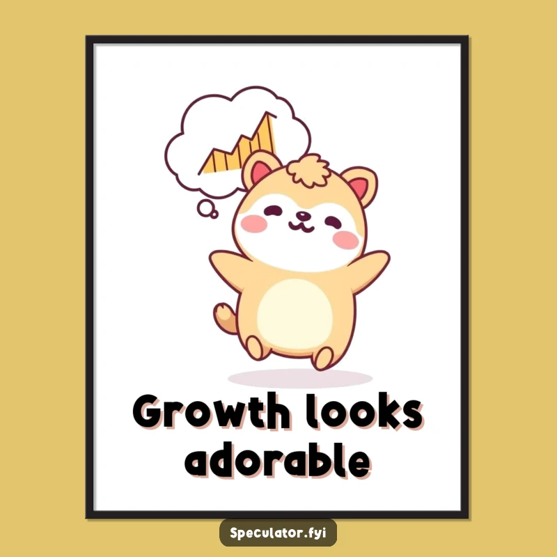 Funny Kawaii Market Bounce Digital Print - Bouncing Animal Graph Wall Art Gift