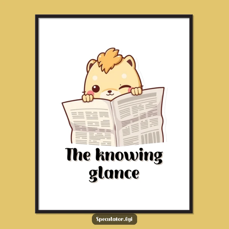 Funny Peeking Creature Digital Art: Instant Mysterious Decor for Your Walls