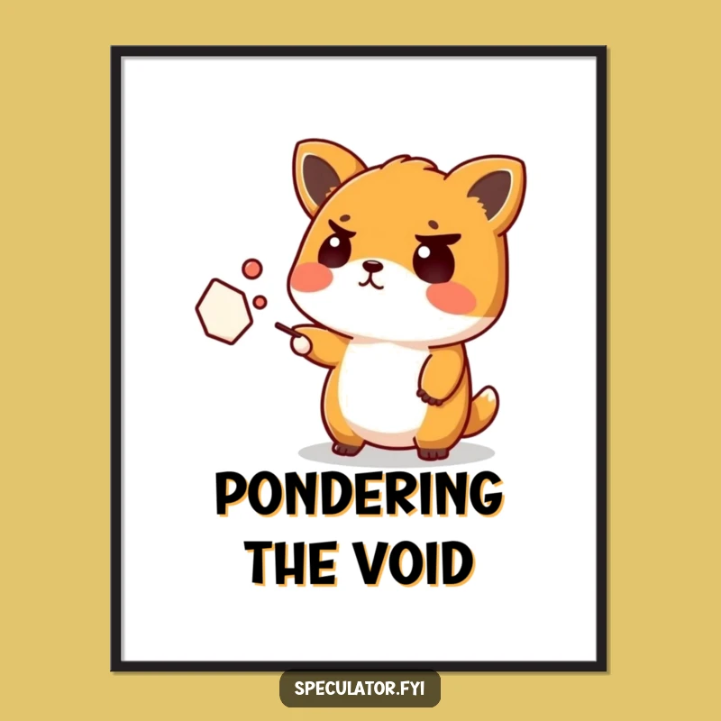 Funny Stubborn Kawaii Animal Digital Art - Printable Gift for the Perplexed