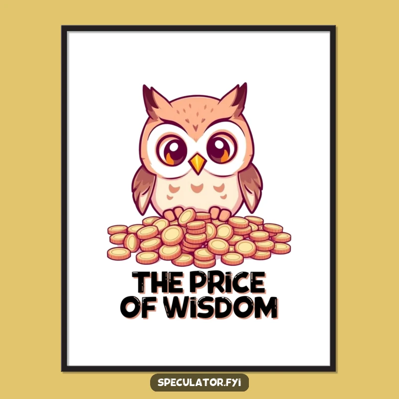 Printable Funny Kawaii Owl Art - Instant Wise Humor Decor