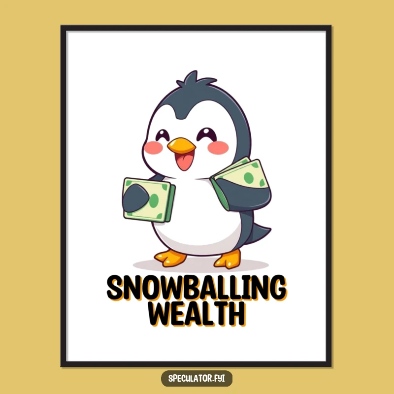 Funny Penguin Money Digital Art - Instant Waddler Decor Gift