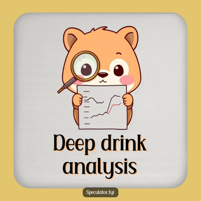 Funny Kawaii Animal Coasters: Monocle Creature Studying Chart - Protect Tables Wisely