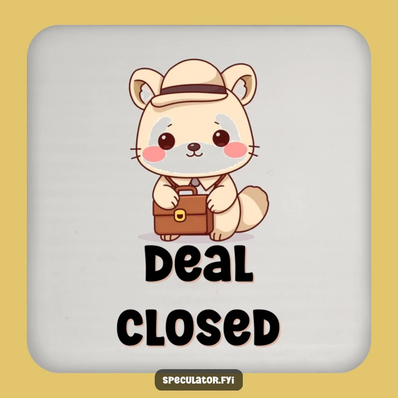 Funny Dapper Kawaii Animal Coaster - Bar Gift for the Executive