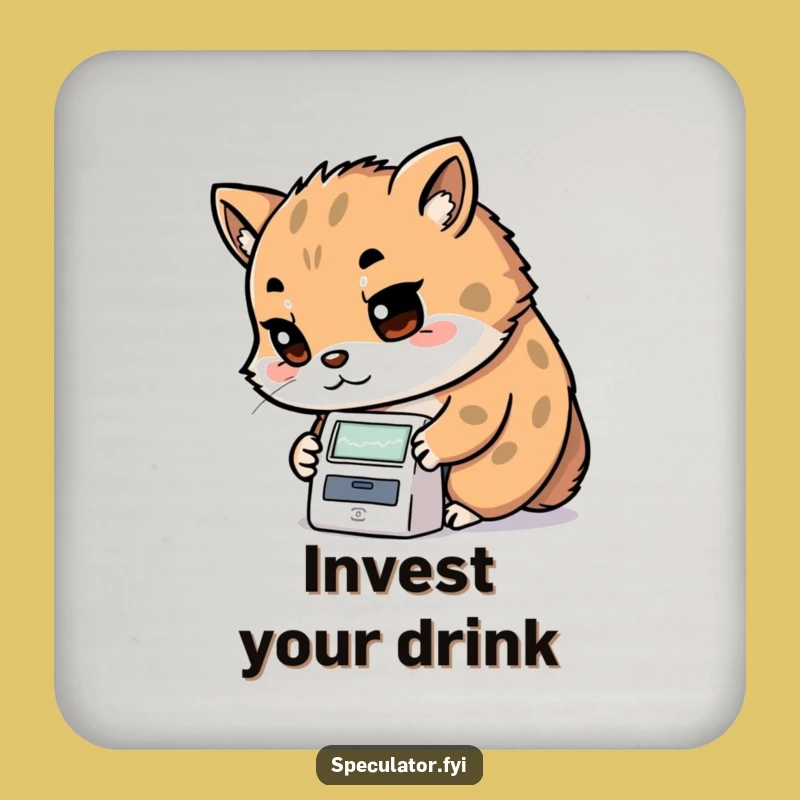 Funny Kawaii Analyst Coaster Set - Determined Ticker Drink Decor Gift