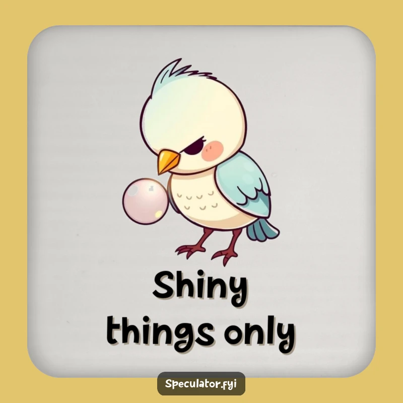 Funny Kawaii Bird Button Coaster Set - Protect Surfaces with Humor