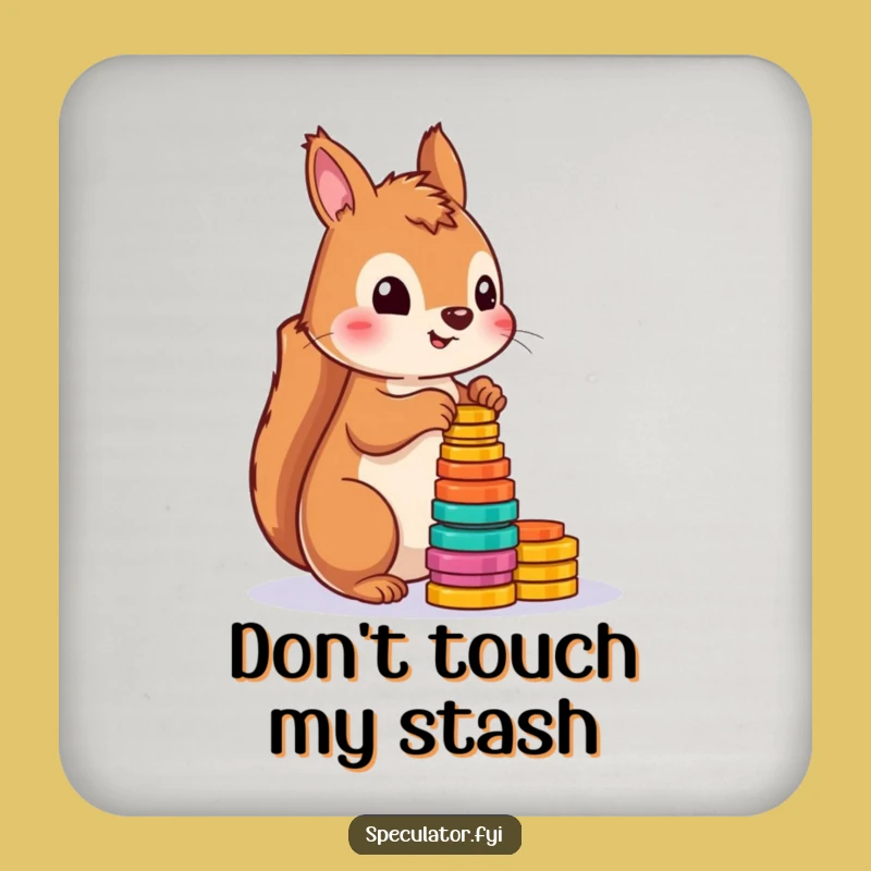 Funny Squirrel Counting Tokens Coaster: Protect Surfaces with Playful Art