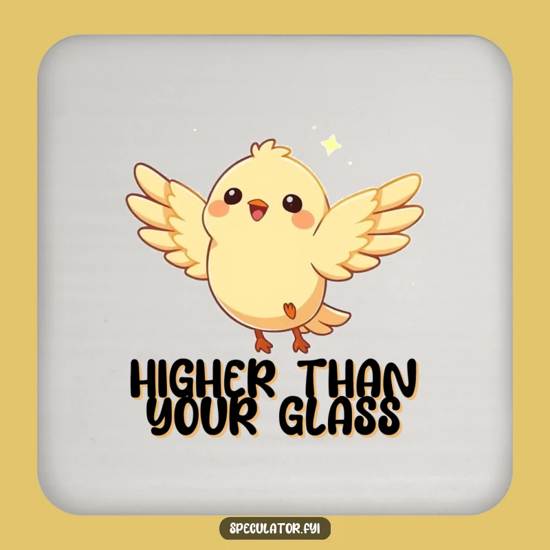 Funny Soaring Bird Coaster: Happy Character Protection for Your Surfaces